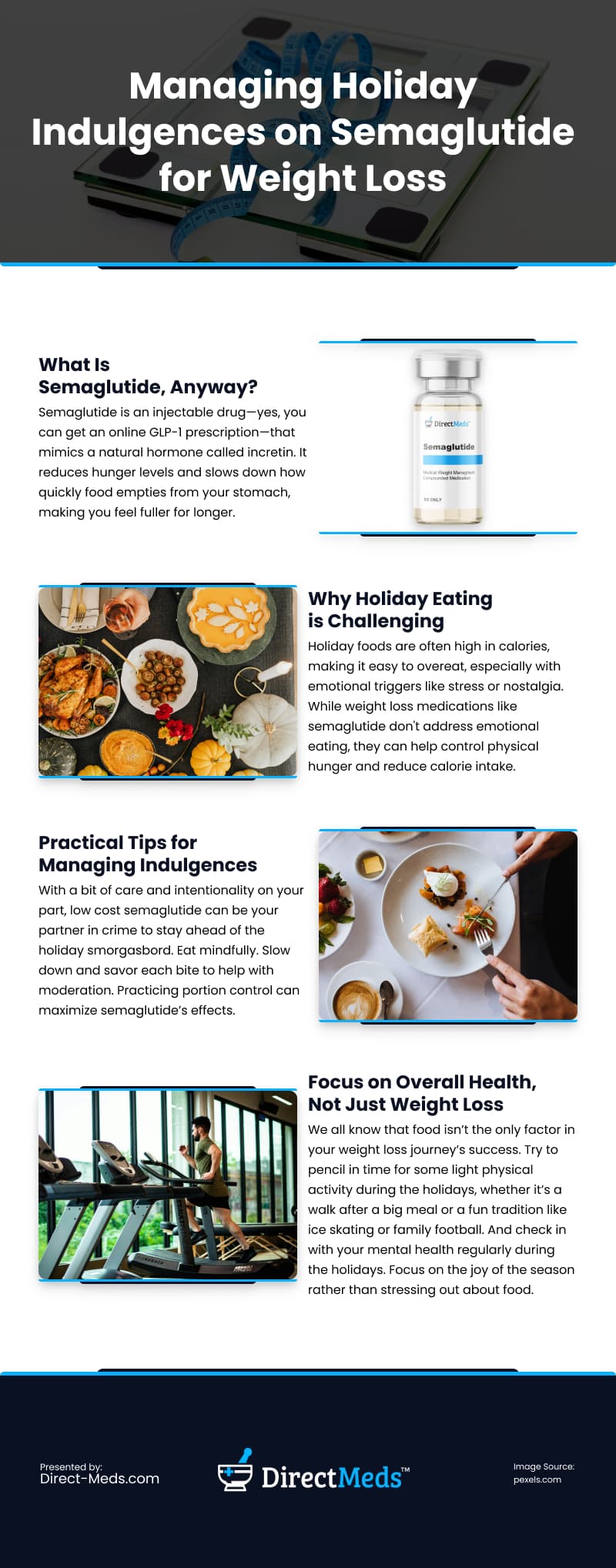 Managing Holiday Indulgences on Semaglutide for Weight Loss Infographic